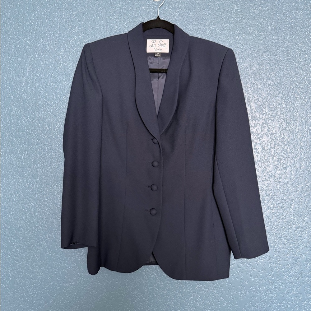 Le Suit Petite Women's Navy Blazer